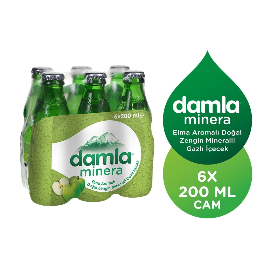 DAMLA MINERA MEY.ELMA 6*200 ML
