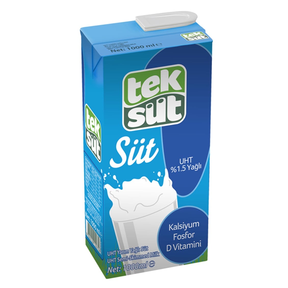 TekSüt Yarım Yağlı Süt 1 Lt