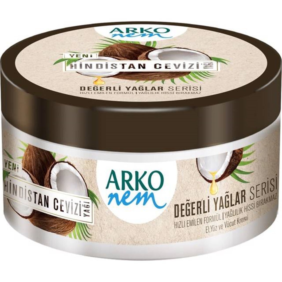 Arko Nem Değerli Yağlar Hindistan Cevizi Yağlı Krem 250 Ml