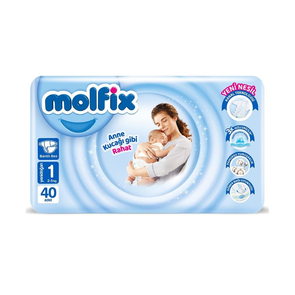 Molfix Jumbo Yenidoğan 40'lı Bebek Bezi