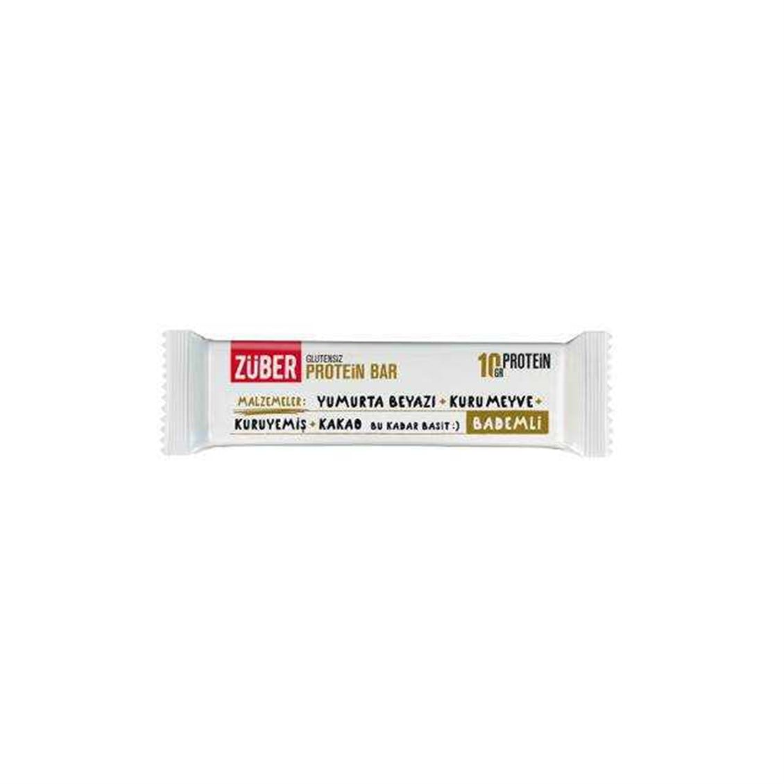 Züber Glutensiz Bademli Protein Bar 40 Gr