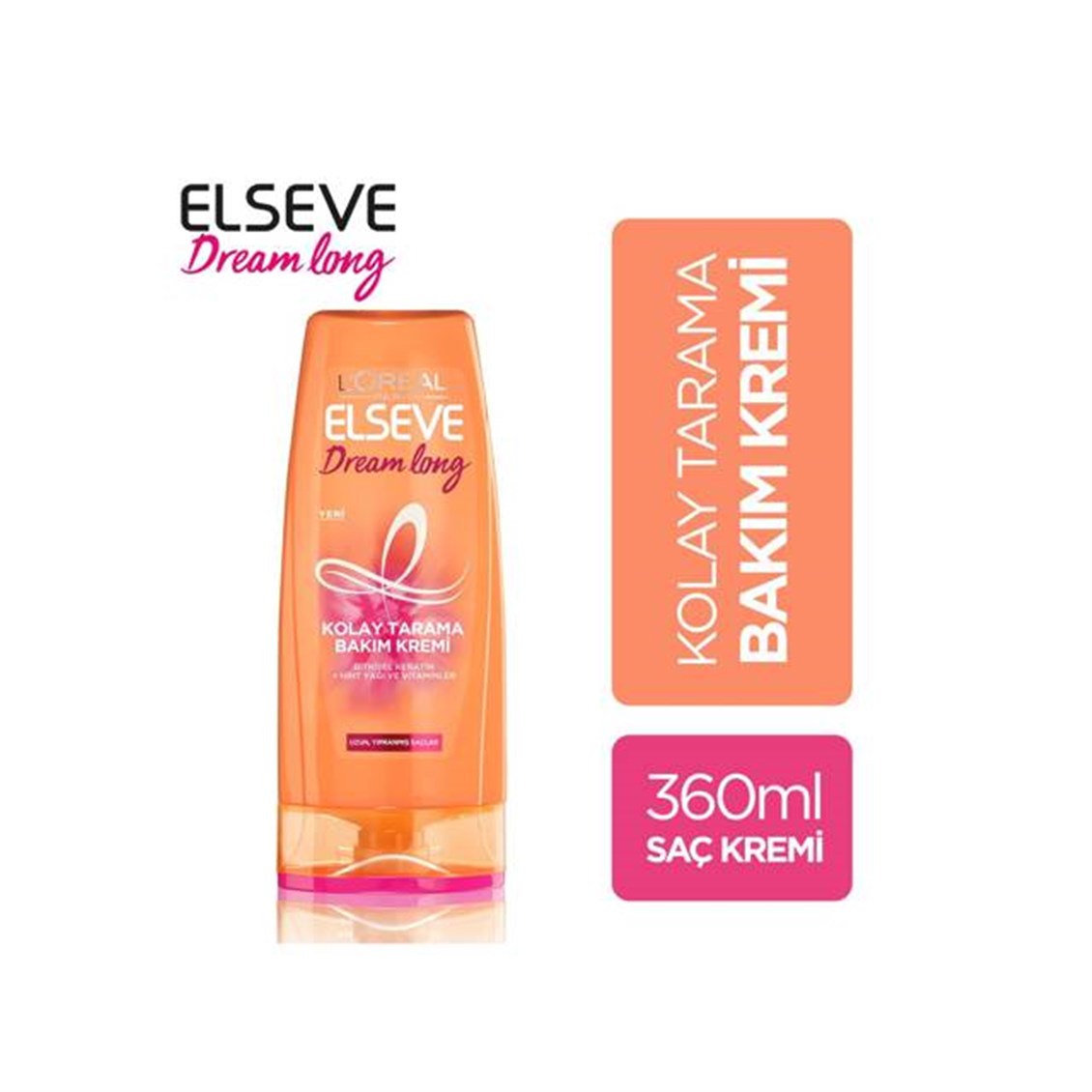 Elseve Dream Long Kolay Tarama Saç Bakım Kremi 360 Ml