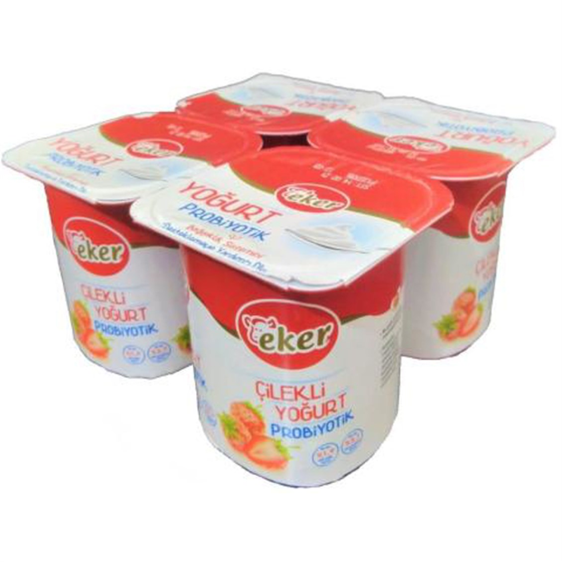 Eker Probiyotik Yoğurt 4X100 gr Çilekli