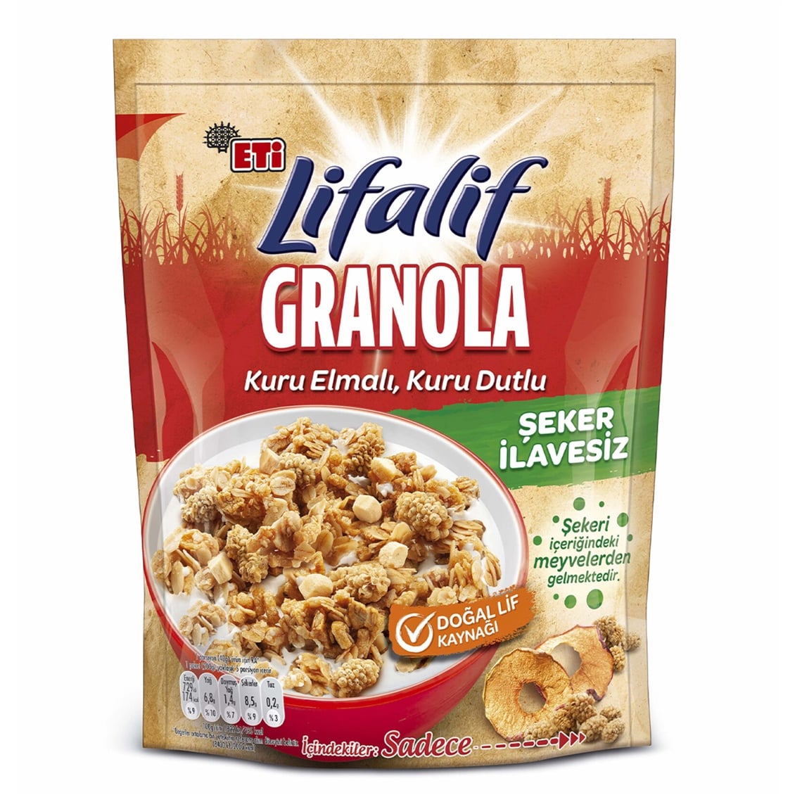  ETI LIFALIF GRANOLA ELMALI DUTLU 200 GR 