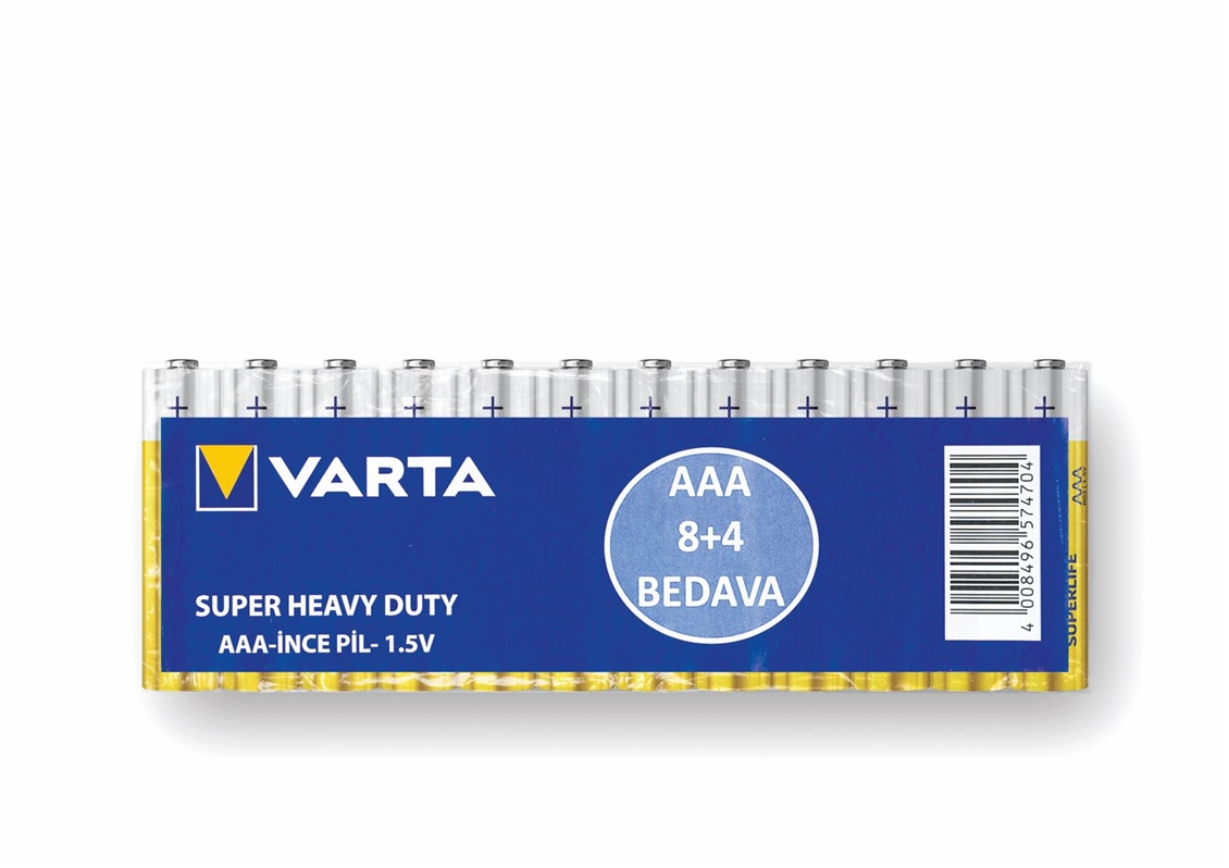 Varta Superlife Çinko Karbon AA Shirink 12'li