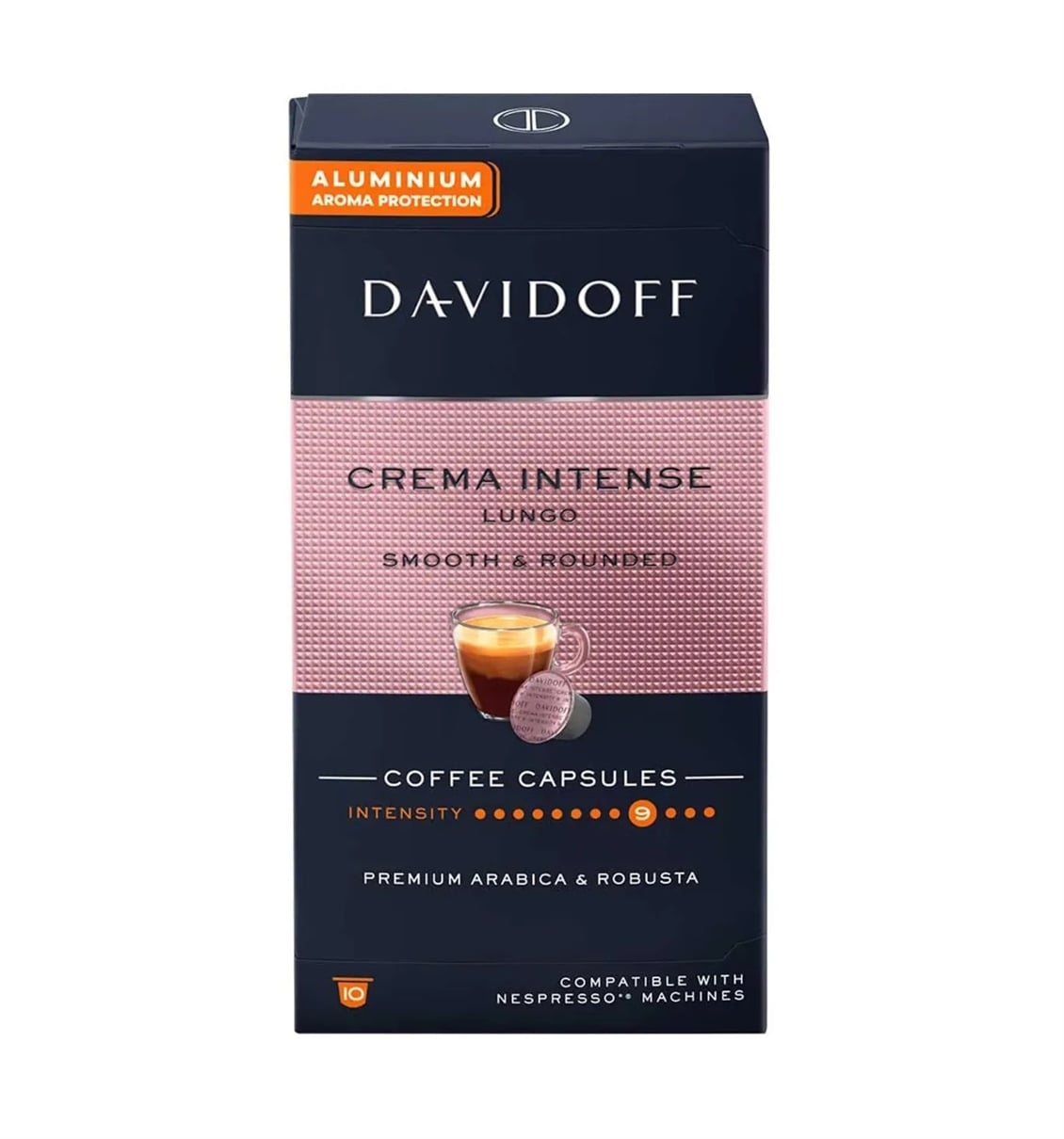 Davidoff Crema Intense Lungo Smooth & Rounded Aluminium Kapsül Kahve 10'lu 55 gr