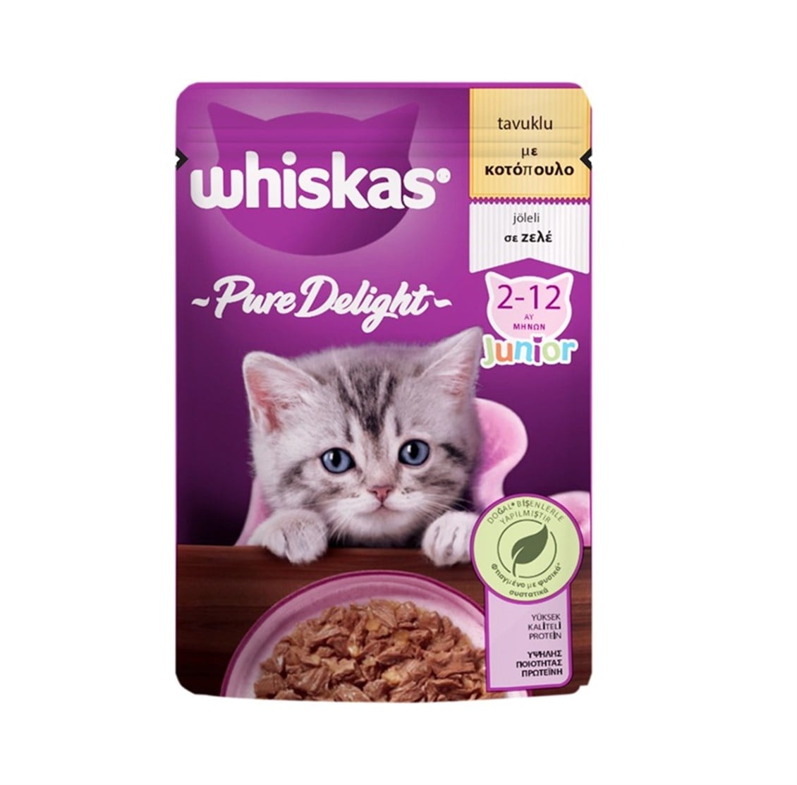Whiskas Pure Delight Yavru Tavuklu Yaş Kedi Maması 85gr