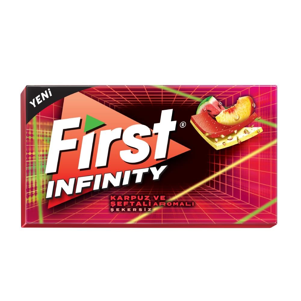 First 60 Dakika Şeftali Karpuz Şekersiz Sakız 27 gr