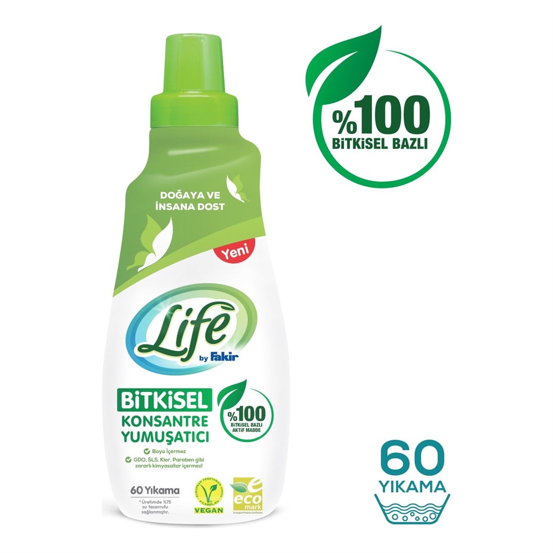 Life by Fakir Bitkisel Bazlı Konsantre Çamaşır Yumuşatıcısı 1500 ml 