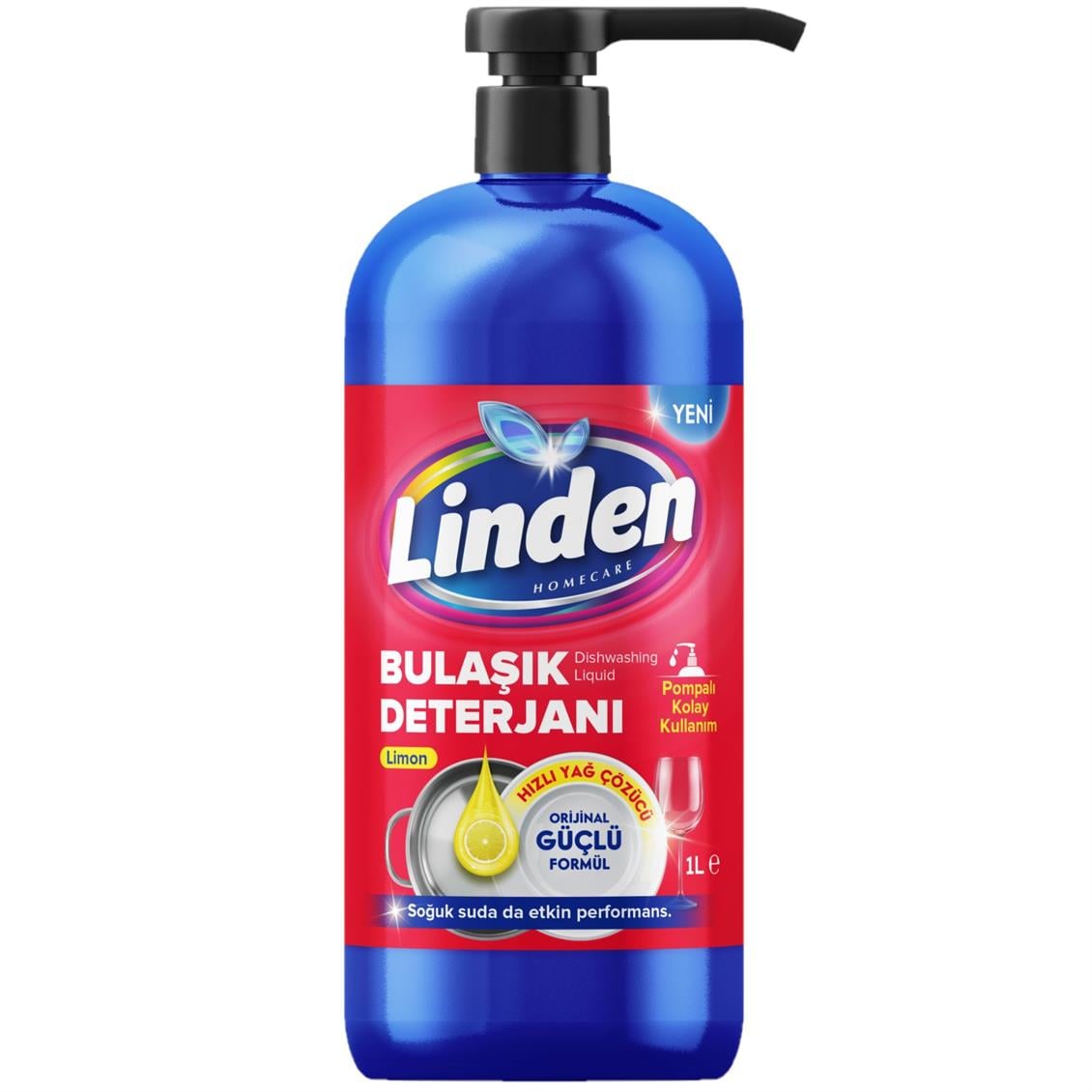 Linden Bulaşık Deterjanı Limon 1000 ml - Pompalı