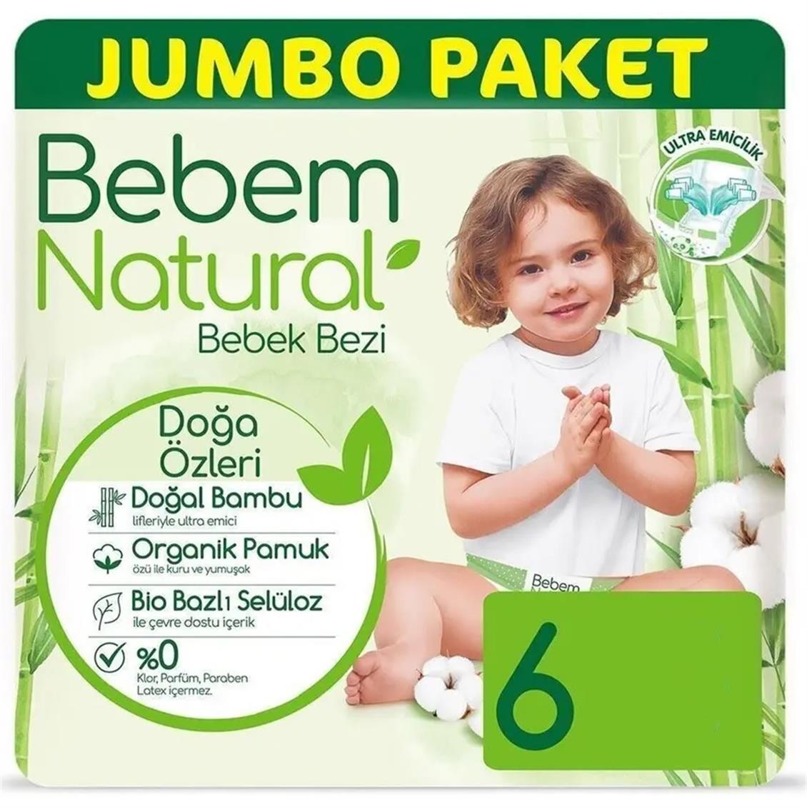 Bebem Natural Bebek Bezi Ekstra Large 64'lü