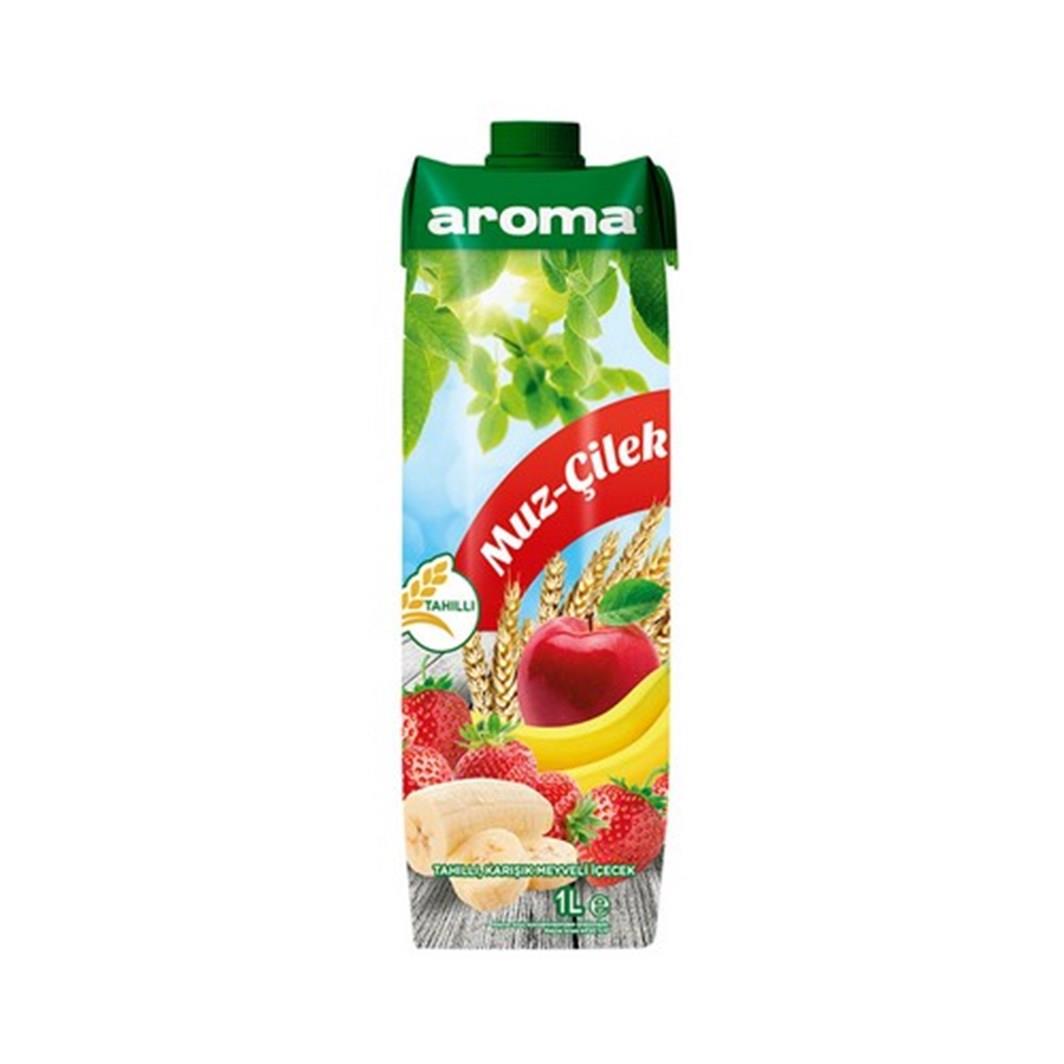 Aroma Meyve Nektarı Muz ve Çilekli 1 lt