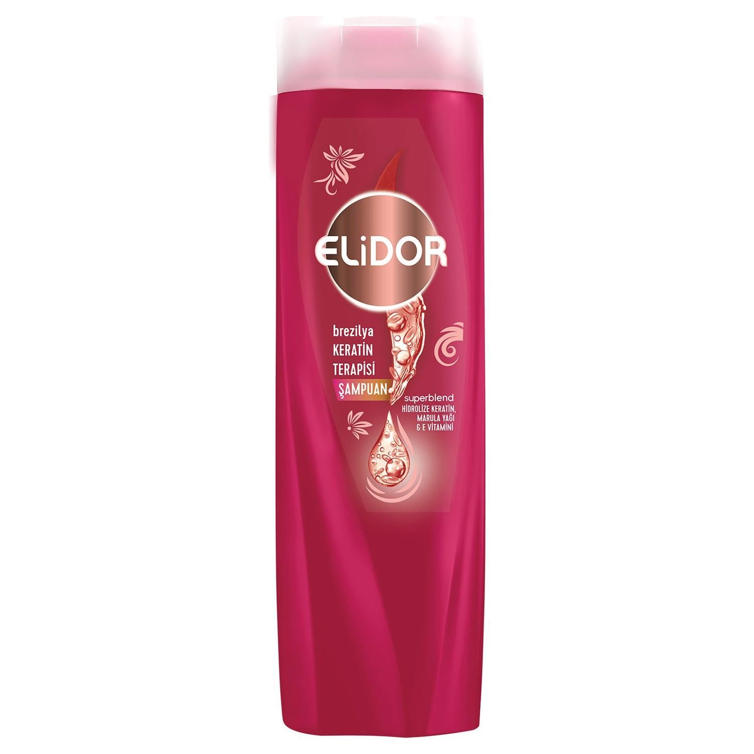 Elidor Şampuan Brezilya Keratin Terapisi Hidrolize Keratin Marula Yağı E Vitamini 350 ml