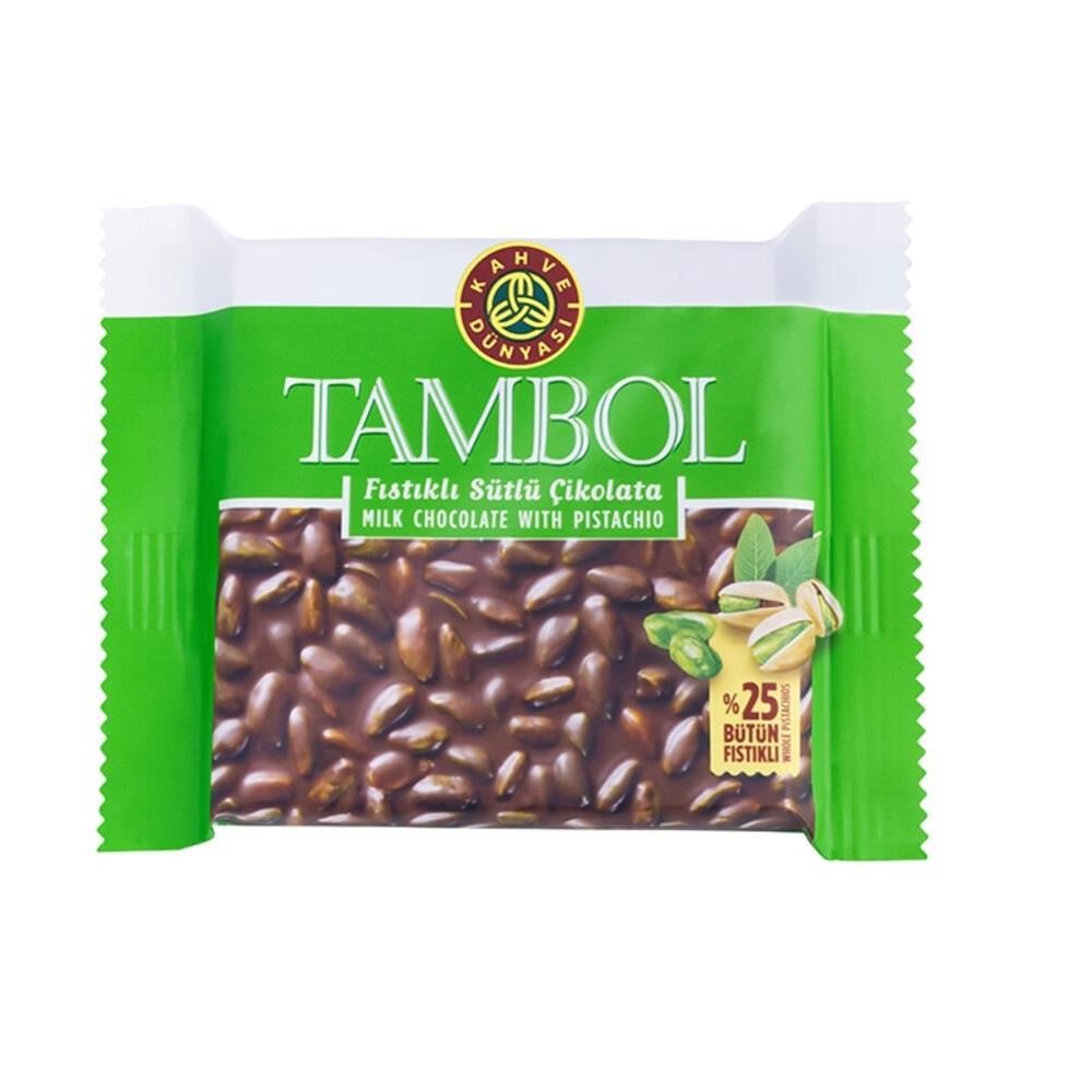 Kahve Dünyası Tambol Antep Fıstıklı Sütlü Çikolata 77 gr