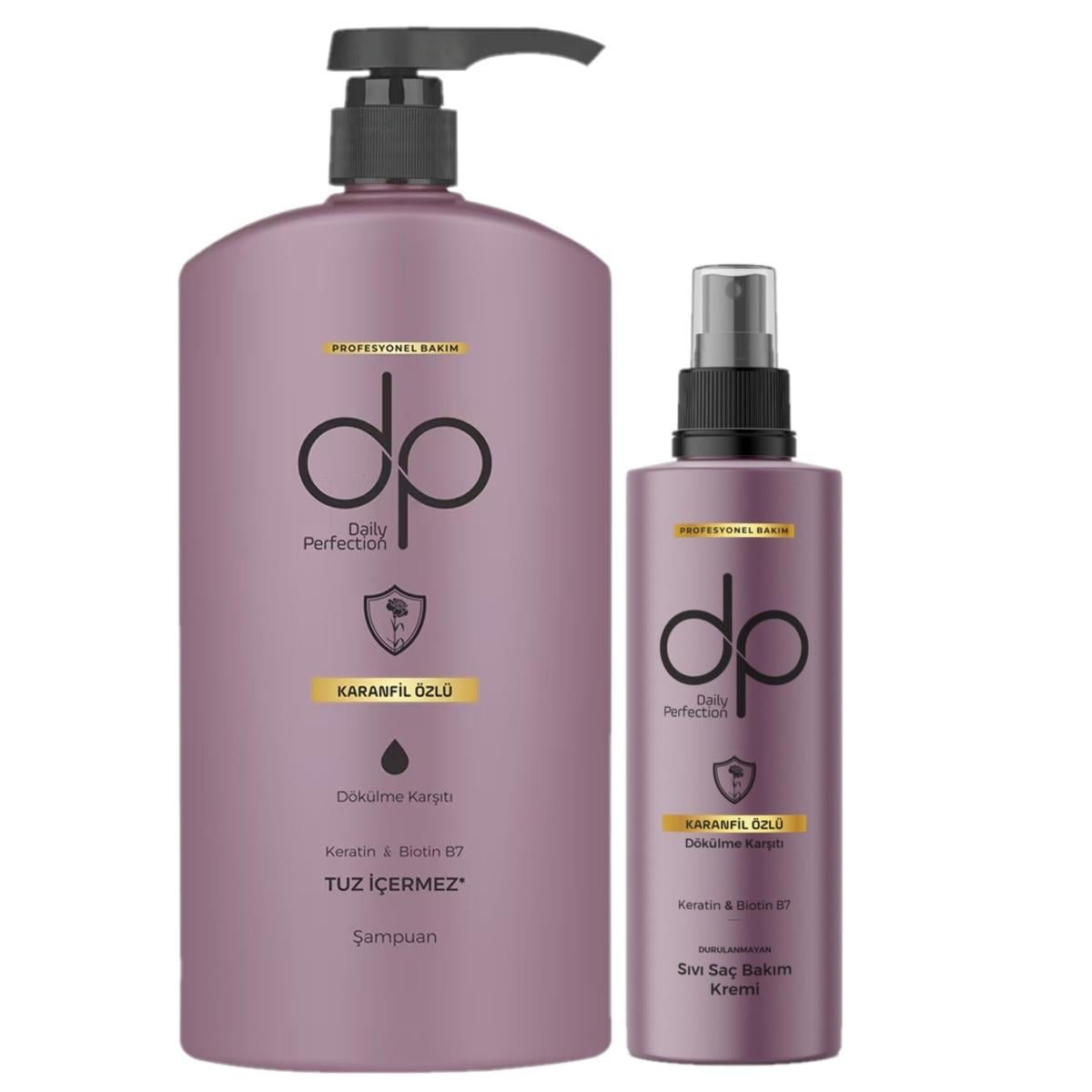 DP Şampuan 425 ml + Saç Kremi 180 ml Karanfil Özlü Durulanmayan