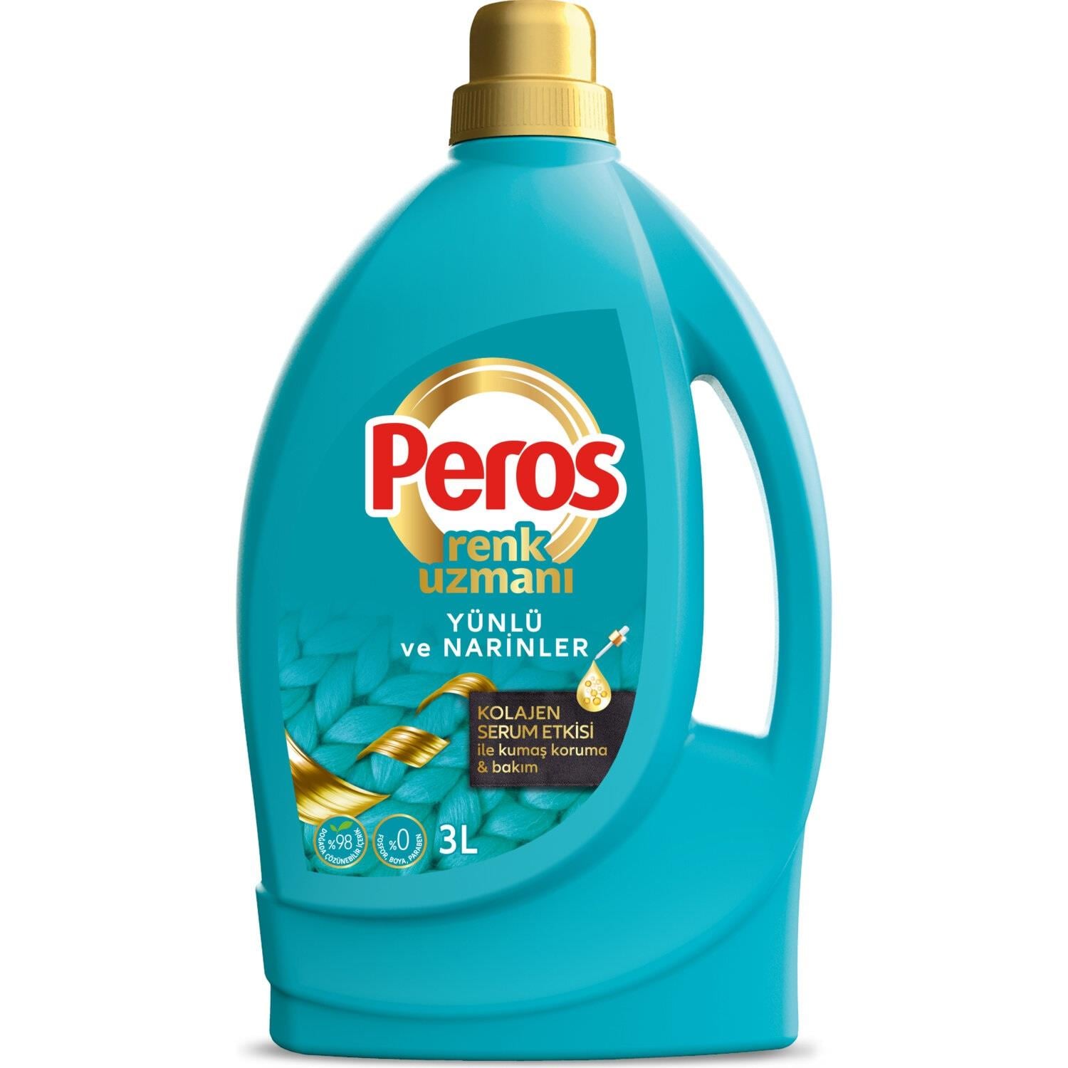 Peros Sıvı Çamaşır Deterjanı Yünlü ve Narinler 3 lt