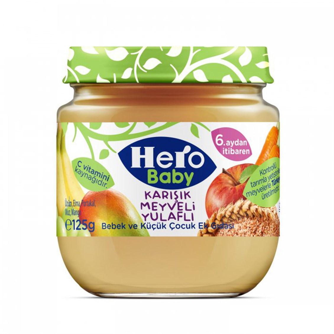 Hero Baby Karışık Meyveli Tahıllı Kavanoz Maması 125 gr