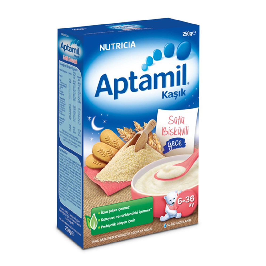 Aptamil Sütlü Bisküvili Gece Kaşık Maması 250 Gr