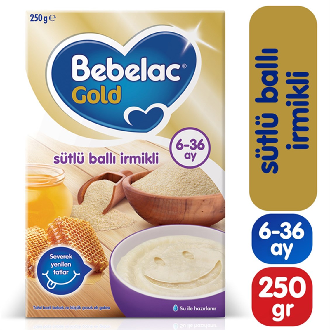 Bebelac Gold Sütlü Ballı İrmikli Kaşık Maması 6-36 Ay 250 Gr