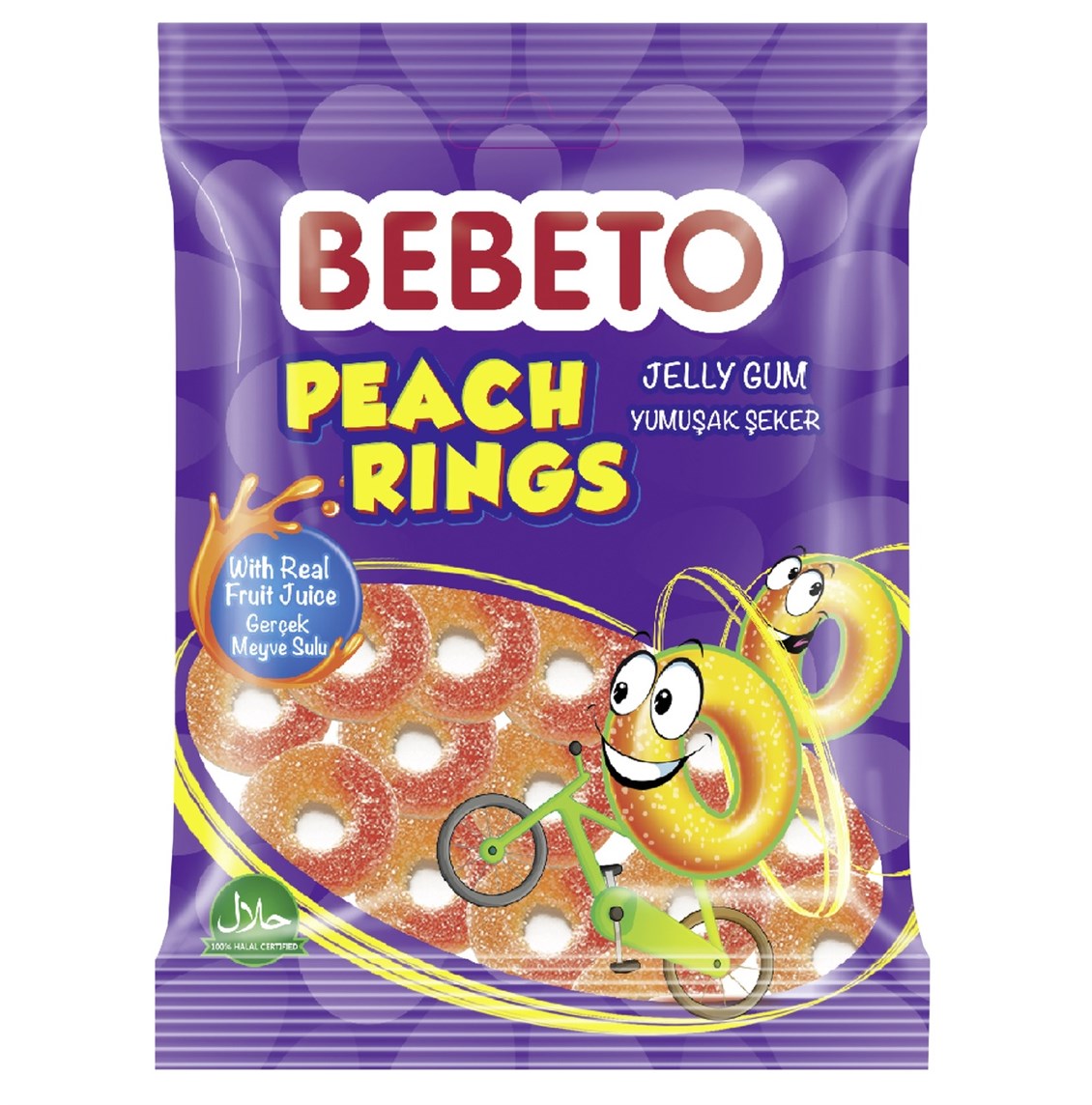 Bebeto Jelibon Şeftali Halkası 80 gr