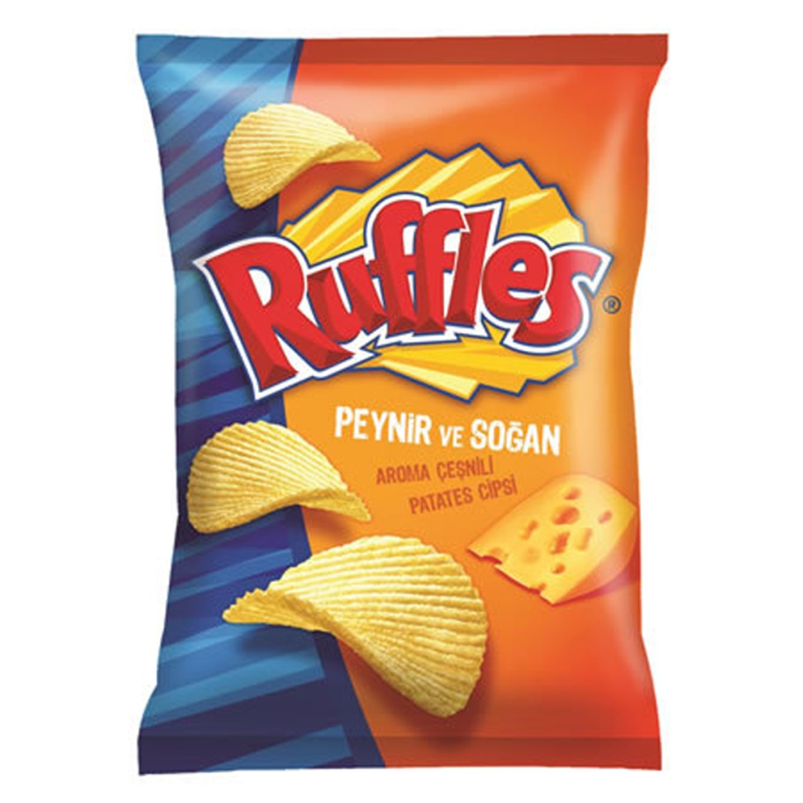Ruffles Peynir ve Soğan Aromalı Patates Cipsi Süper Boy 107 Gr