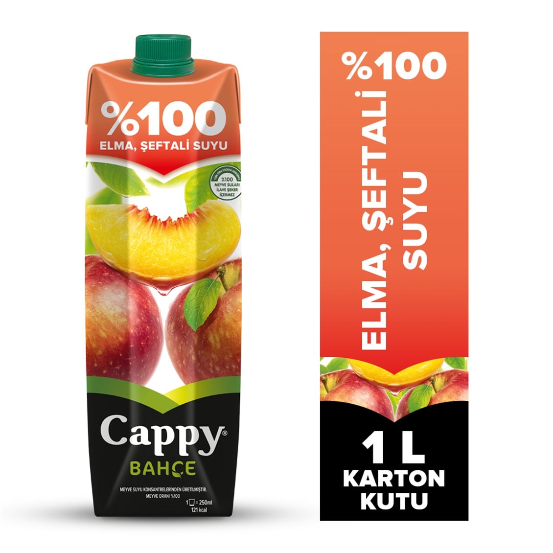 Cappy Bahçe %100 Elma Şeftali Suyu 1 Lt