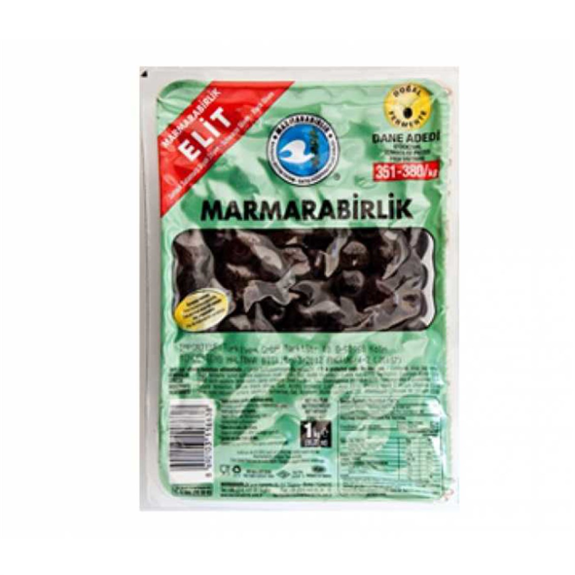 Marmara Birlik Elit Zeytin 500 Gr (351-380)