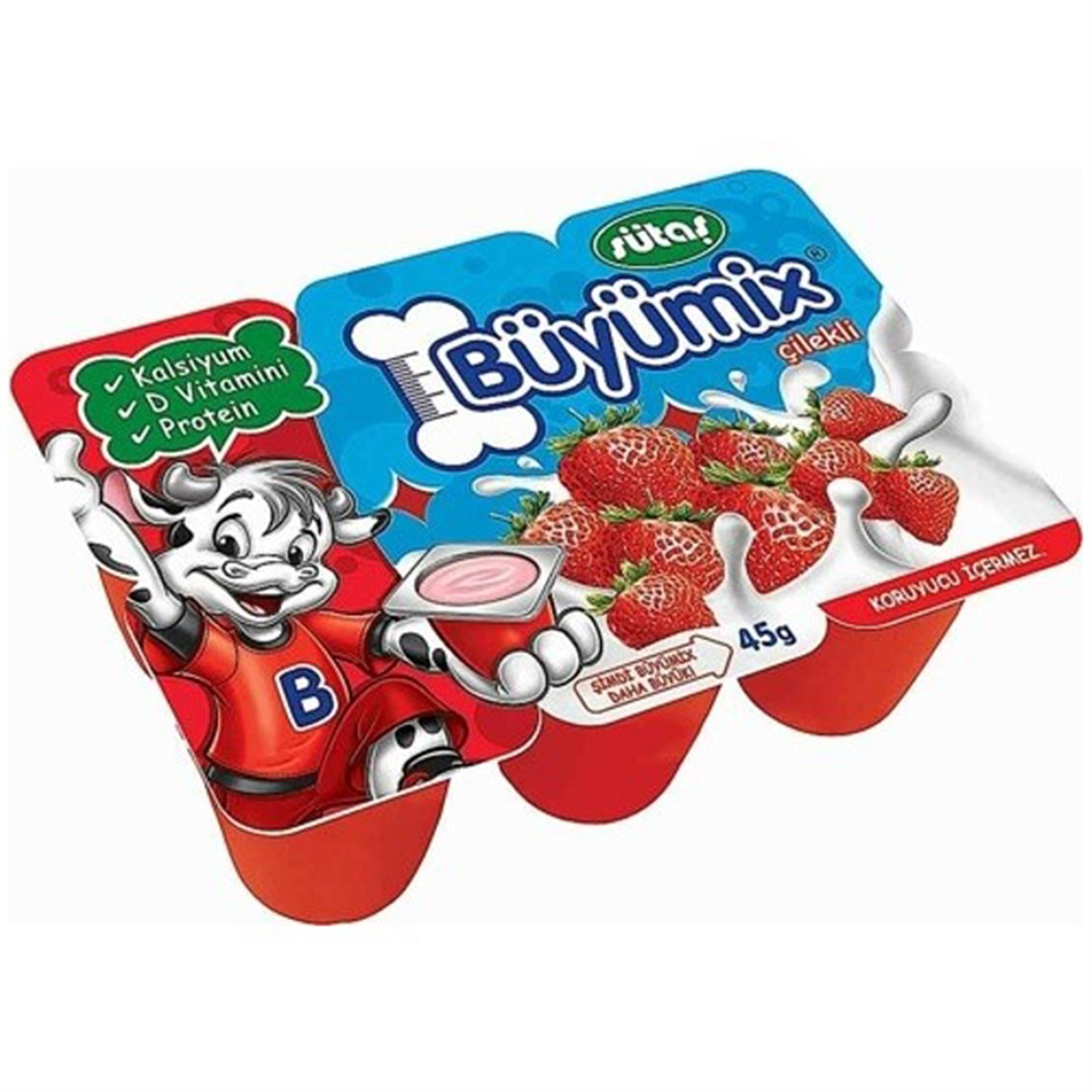 Sütaş Büyümix Çilek 6*45 Gr