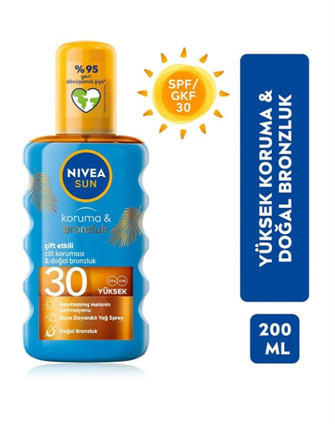 NSUN KORUMA&BRONZLUK BRONZLUK ARTTIRICI & KORUYUCU GÜNEŞ YAĞI GKF 30 200ML