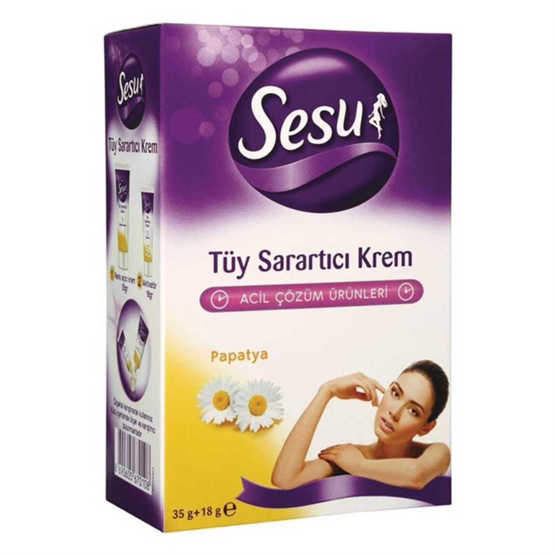 Sesu Tüy Sarartıcı Krem 35 Gr + 18 Gr