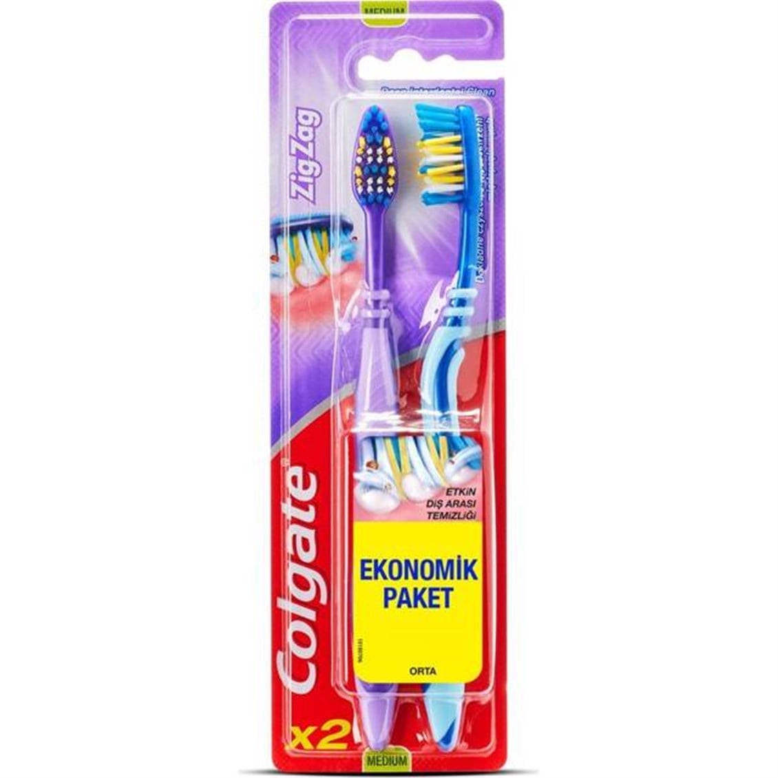 Colgate ZigZag Diş Arası Temizliği Diş Fırçası 1+1
