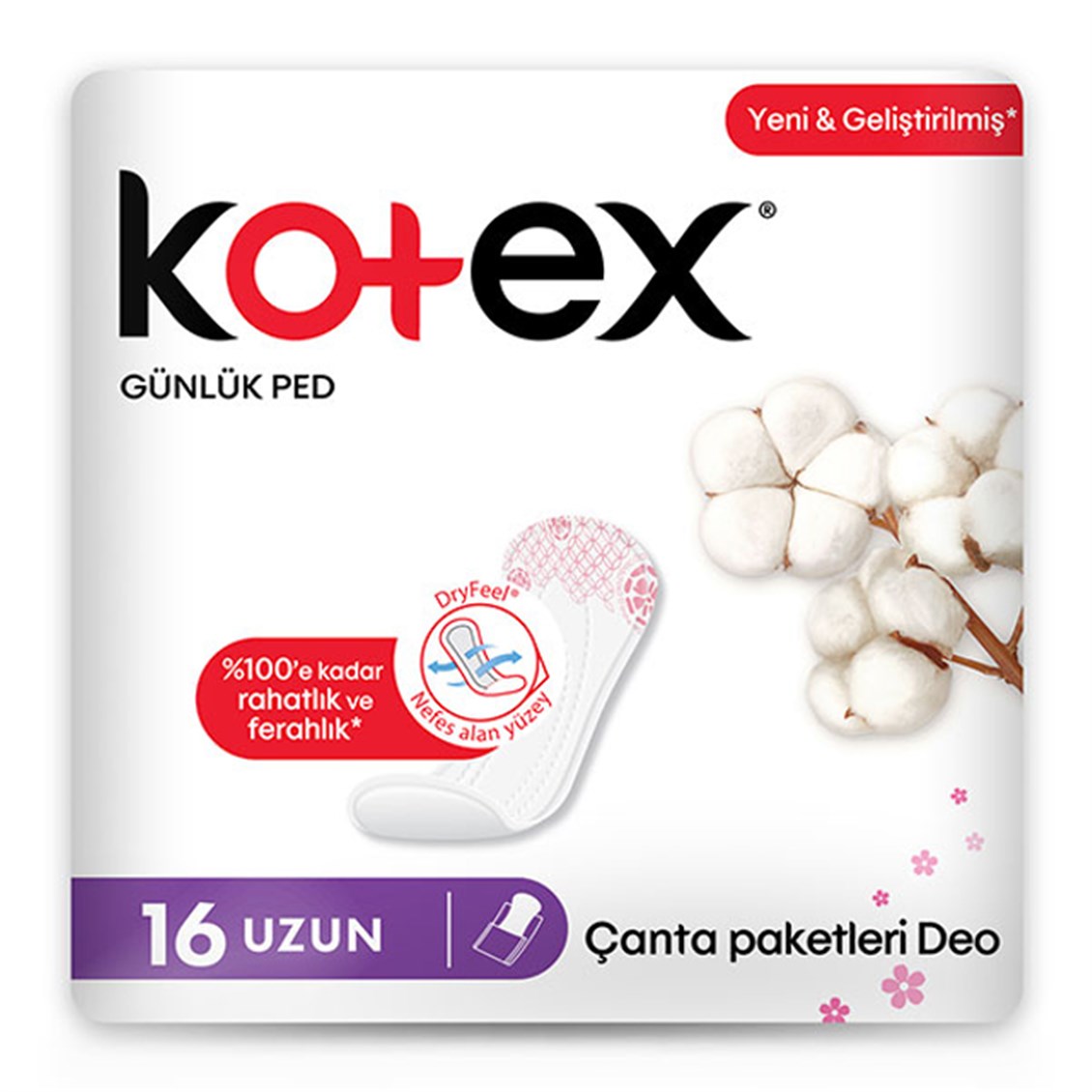 Kotex Anyday Uzun 16'lı Günlük Ped