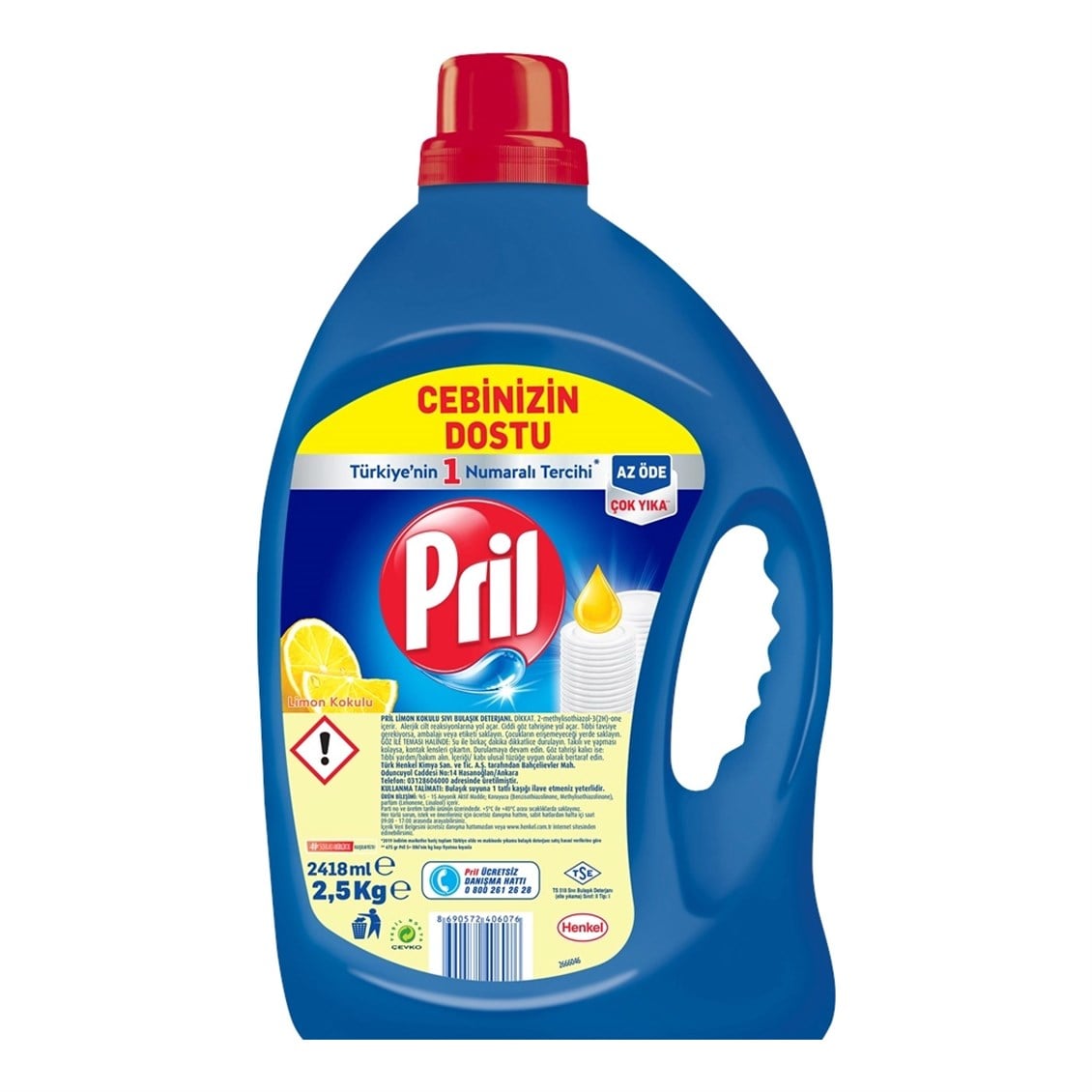 Pril Bulaşık Sıvı Sabun 2500 ml Limon