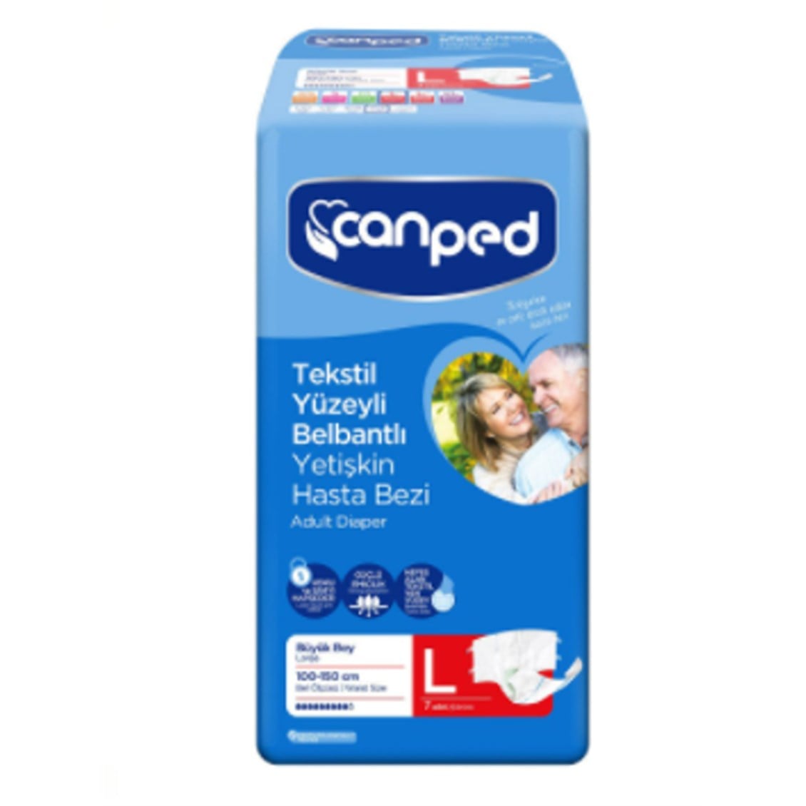 Canped Belbantlı Hasta Bezi Eksta Büyük 7'li