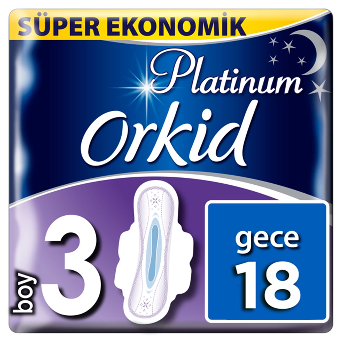 Orkid Platinum Gece 16'lı Hijyenik Ped