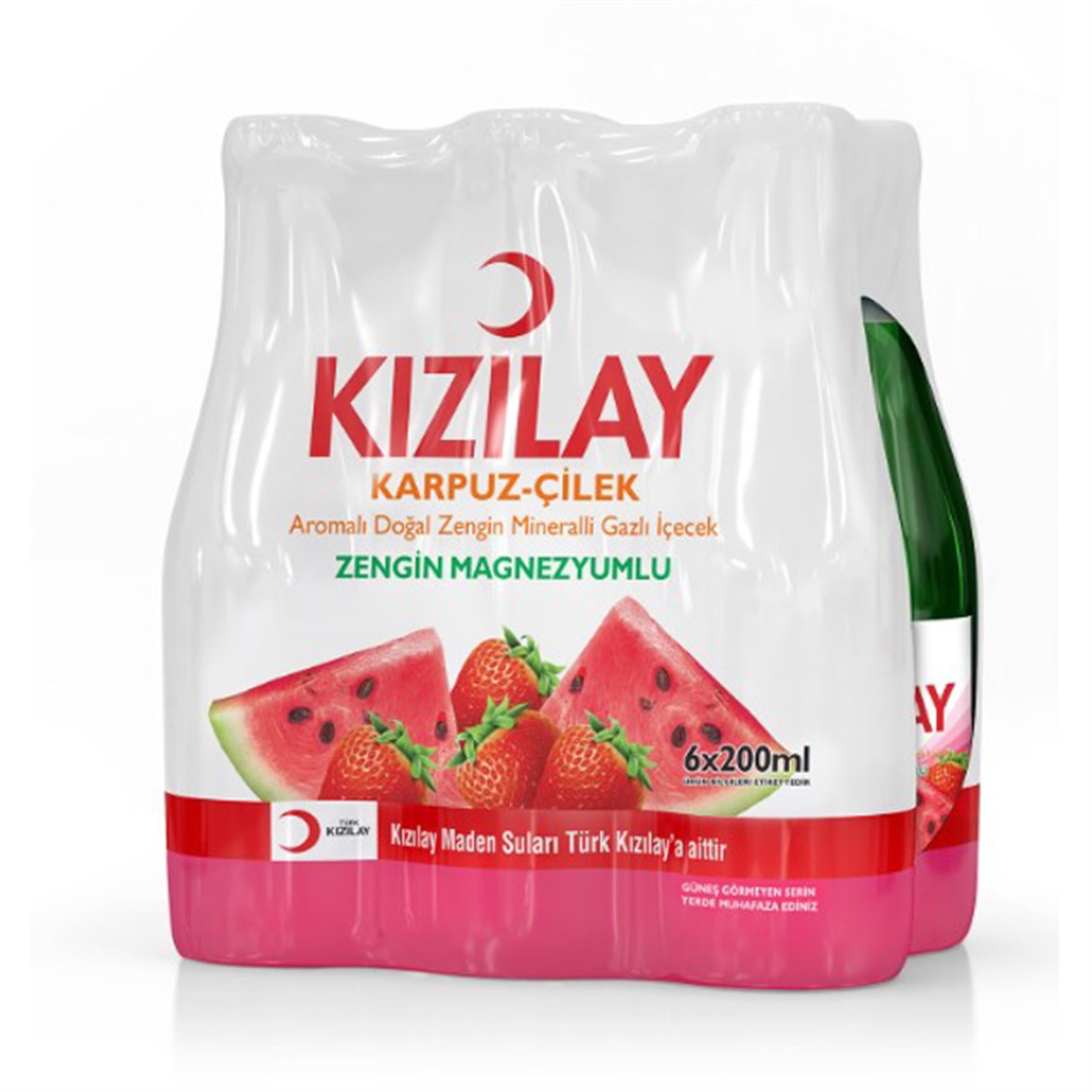 Kızılay Karpuz-Çilek Aromalı Gazlı İçecek 6x200 ml