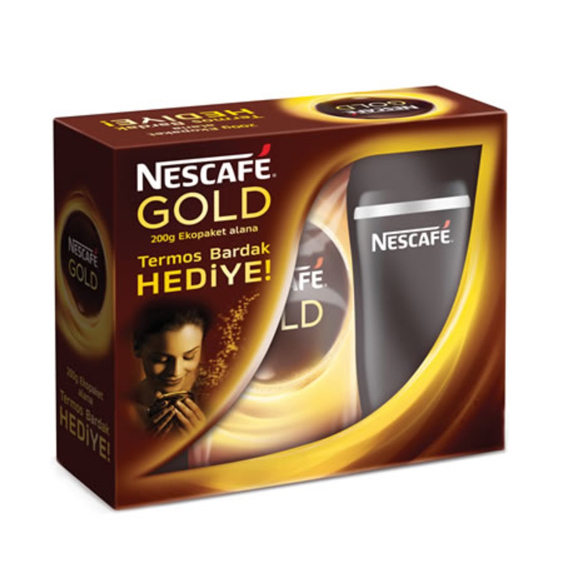 Nescafe Gold 200 Gr Eko+Termos Hdy