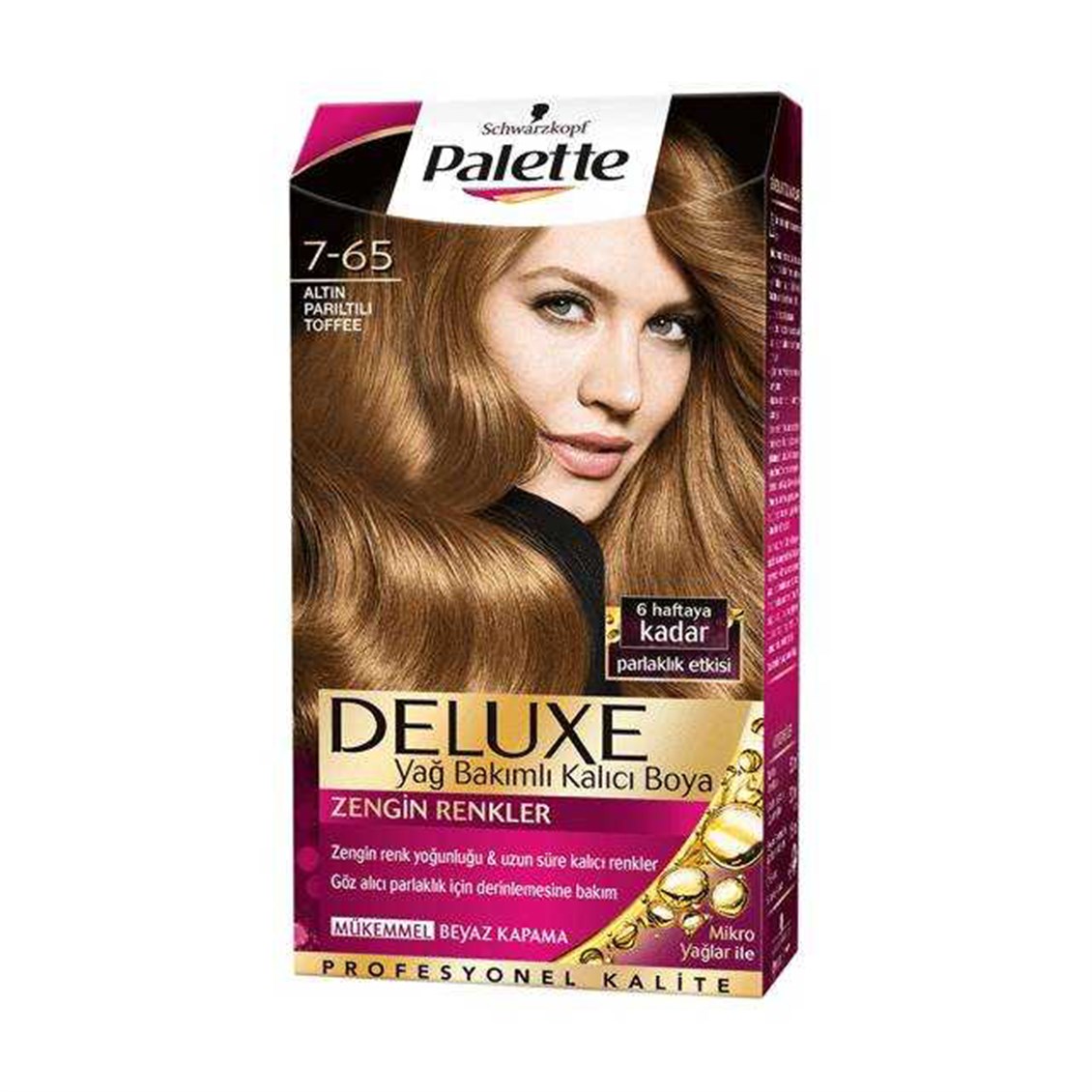 Palette Deluxe Saç Boyası 7 - 65 Altın Parıltılı Toffee