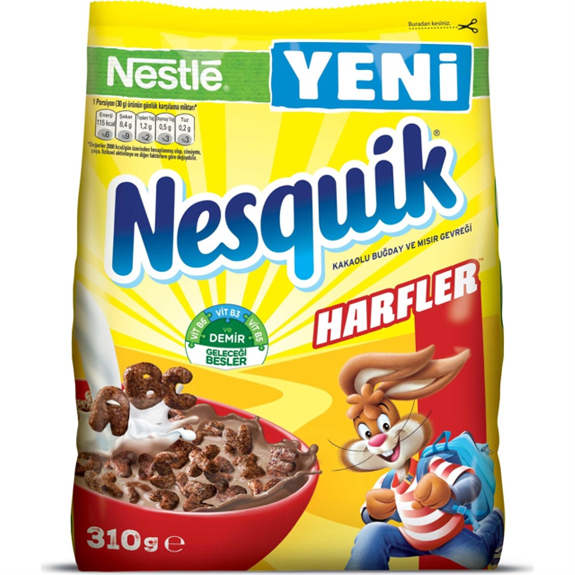 Nestle Nesquik Harfler 310 gr