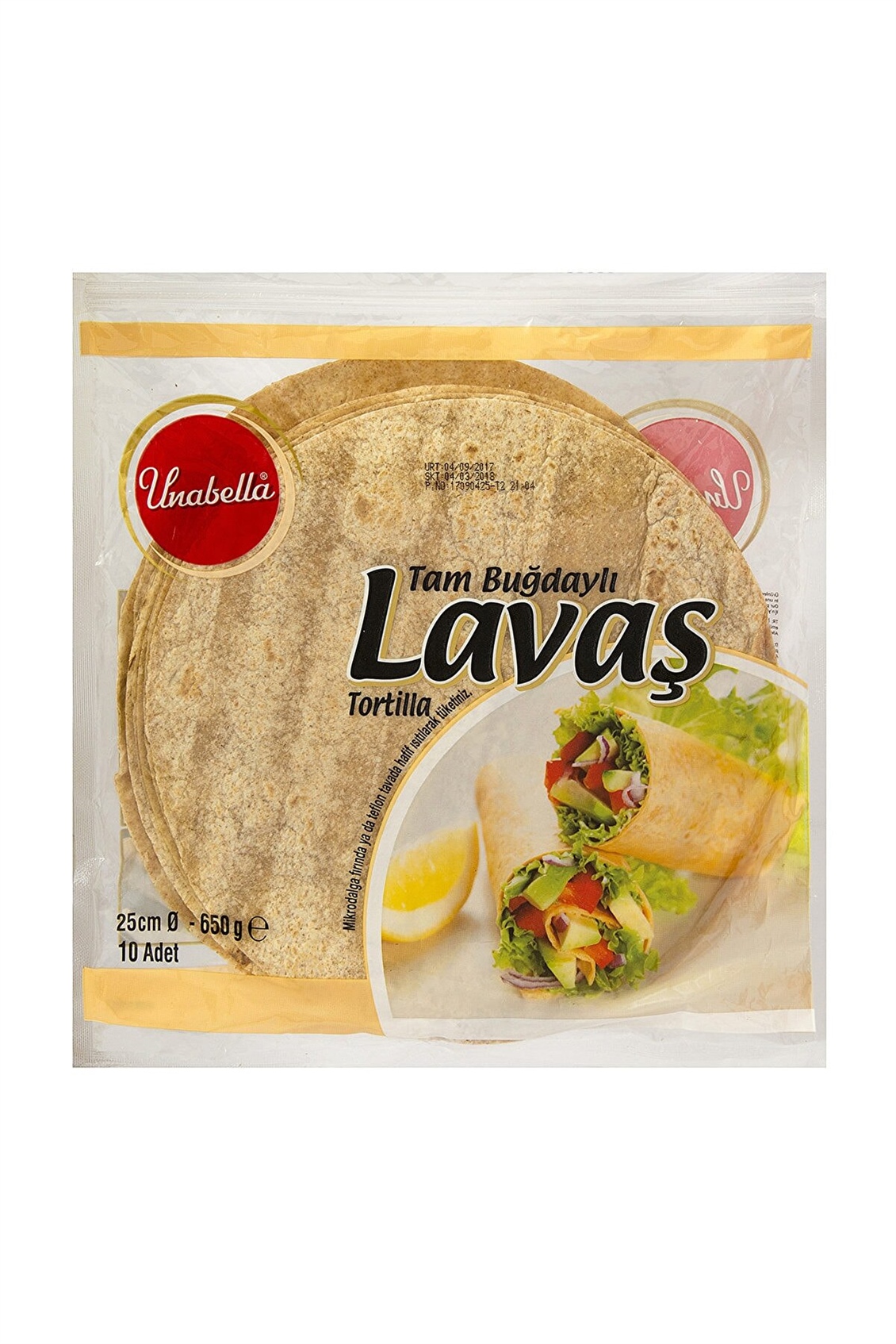  UNABELLA TORTILLA TAM BUG.25 CM 650 GR 