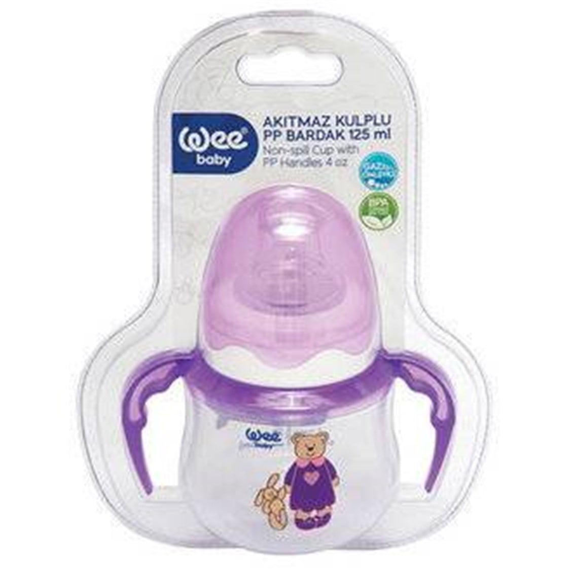 Wee Baby Akıtmaz Kulplu PP Bardak 125 ml