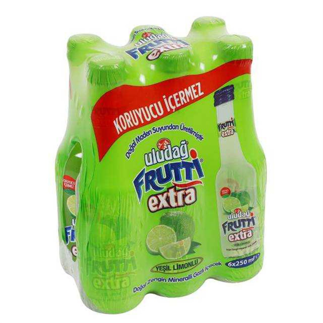 Uludağ Frutti Extra Yeşil Limon 6x250 ml