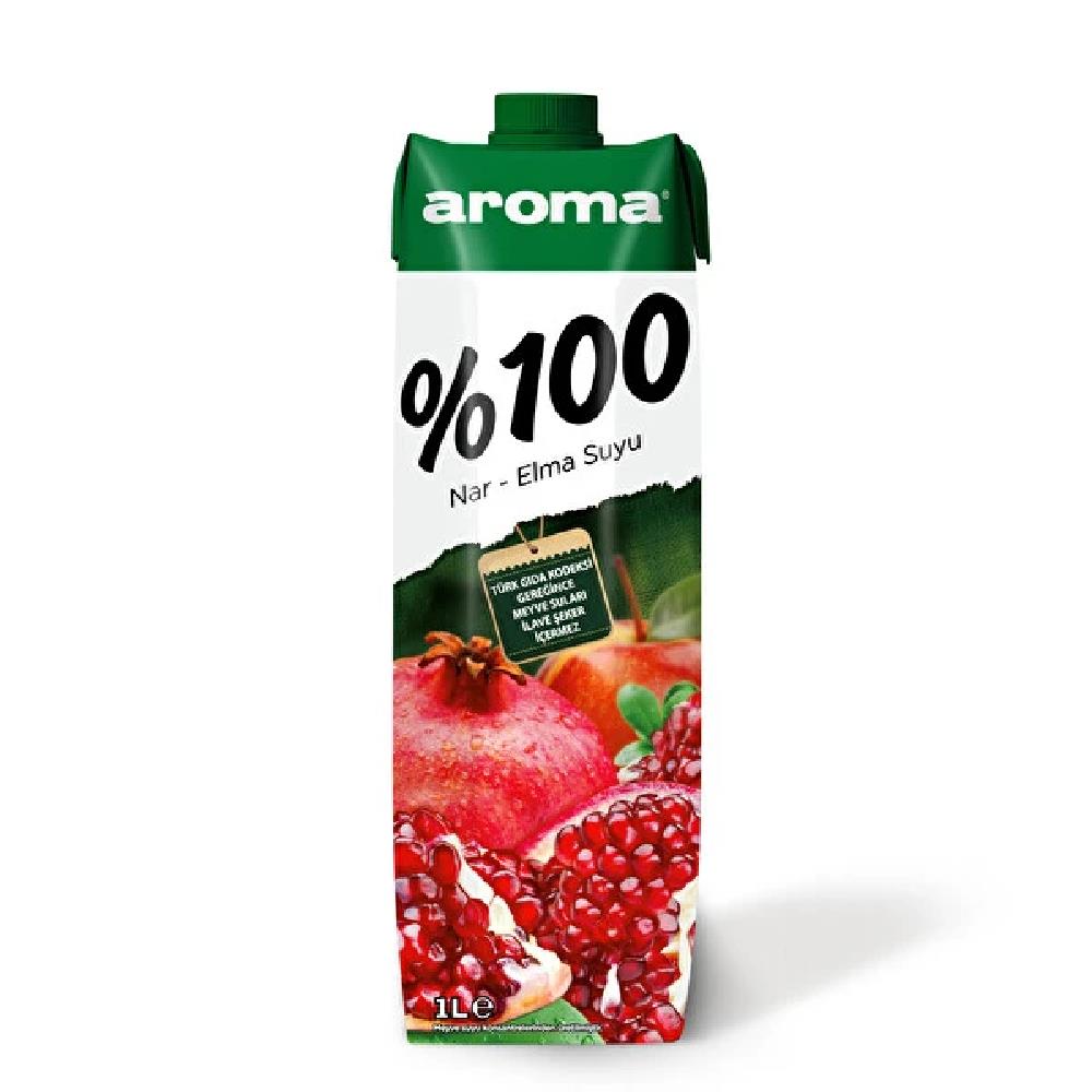Aroma Meyve Nektarı 1lt %100 Nar-Elma