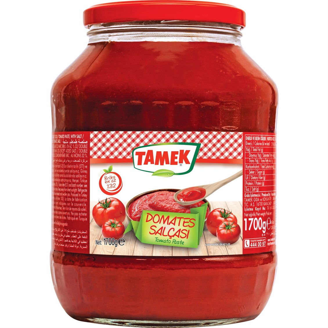 Tamek Domates Salçası 1650 Cc 