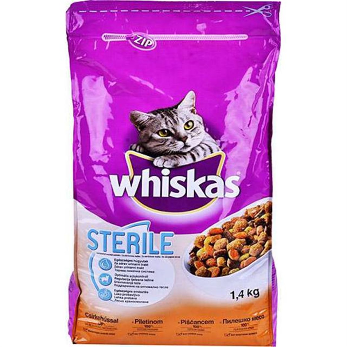 Whiskas Tavuklu Kısır Kedi maması 1.4 Kg