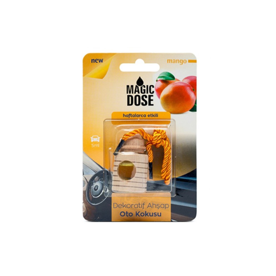 Magic Dose Dekoratif Ahşap Ayna Süsü Mango Kokulu