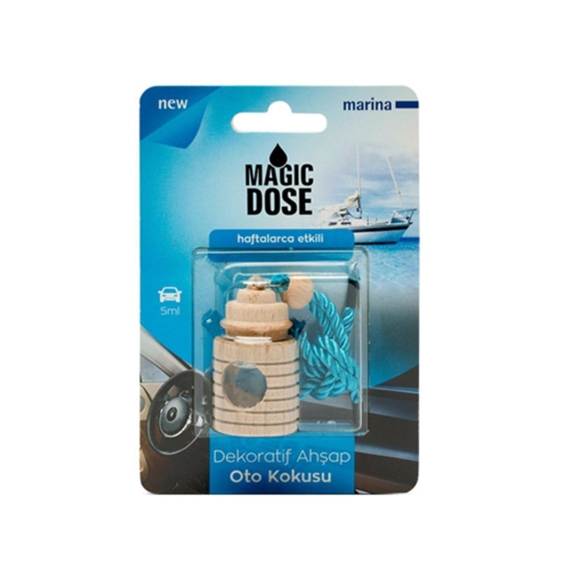 Magic Dose Dekoratif Ahşap Ayna Süsü Marina Kokulu