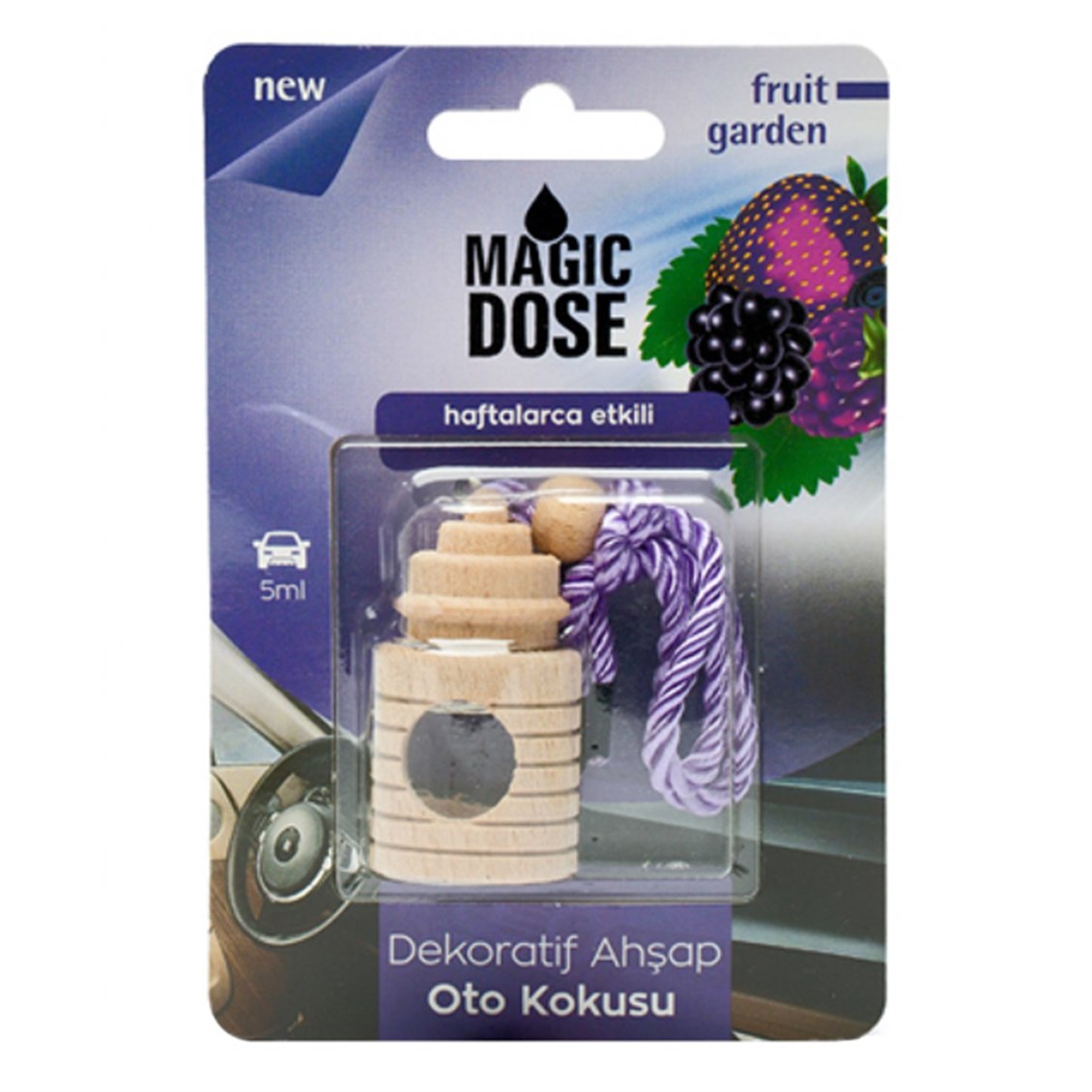 Magic Dose Dekoratif Ahşap Ayna Süsü Kokulu Fruit Garden