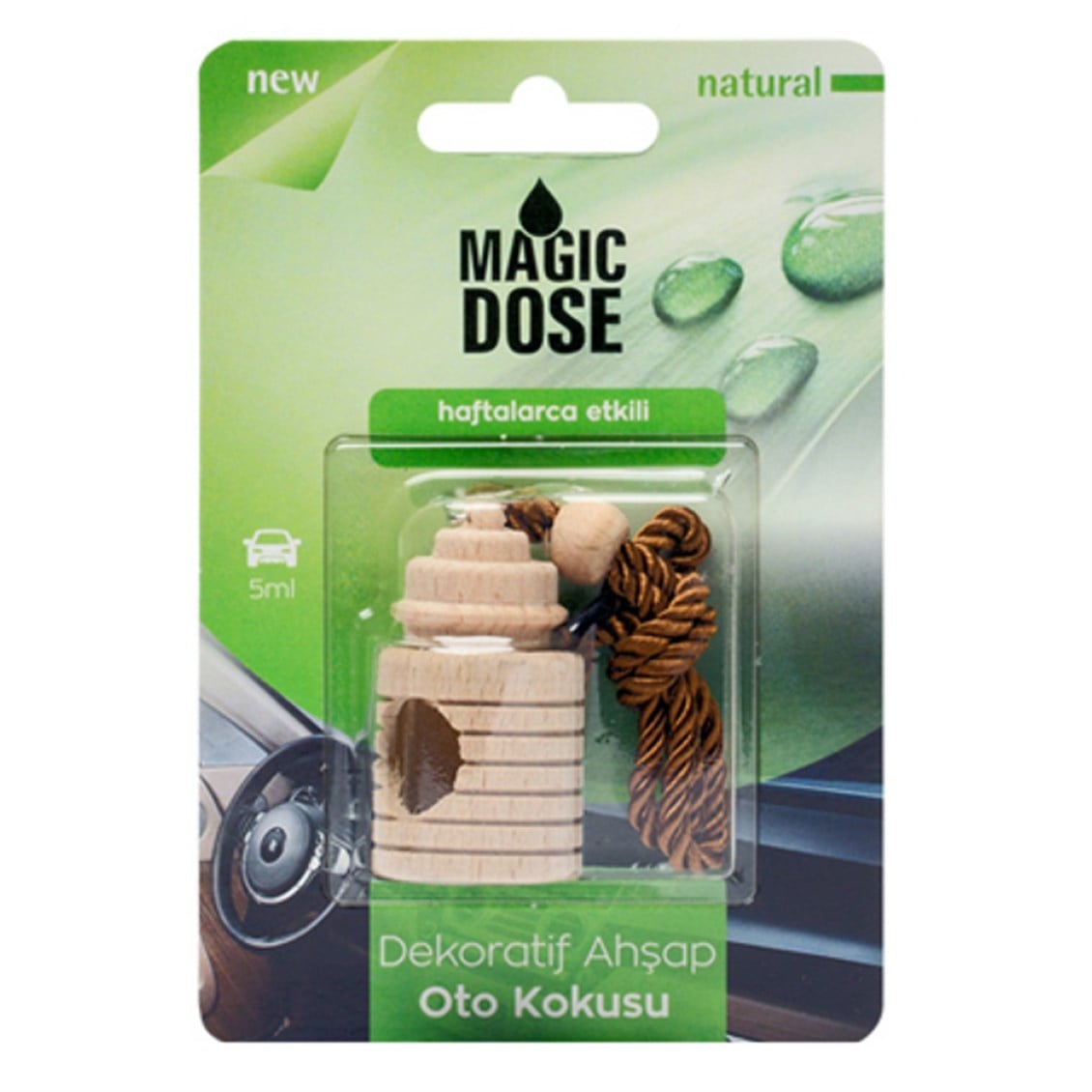 Magic Dose Dekoratif Ahşap Ayna Süsü Natural Kokulu