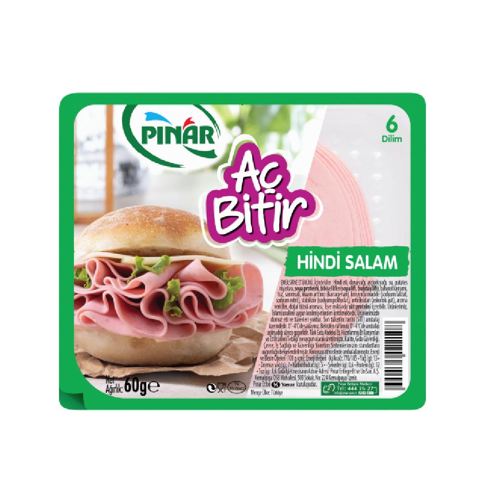 Pınar Aç Bitir Büyük Hindi Salam 60 gr